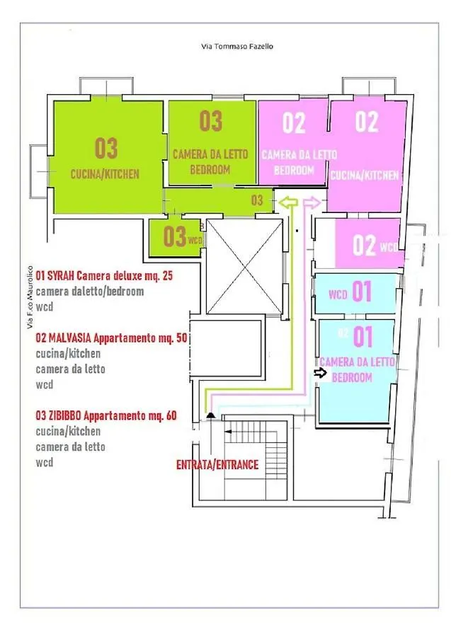 アパート Barrique Guest House Free Bus From The Airport One Way パレルモ イタリア